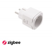 SMART zásuvka Tuya Zigbee 16A, 230V Zásuvkový  adaptér plast bílá, 230V, 16A, IP20, fce zap/vyp, ovládání smart systémem Tuya Zigbee 3.0., rozměry 50x50x84mm.