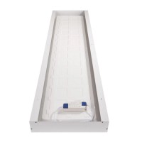 MR04 - Rám pro LED panel 120x30 Montážní rám pro přisazenou instalaci LED panelů 295x1195mm, materiál hliník, povrch bílá, rozměry 300x1200x65mm, DIY šroubovací, rozložený.