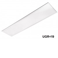 LPRE 40W, DALI, UGR<19, 120x30, backlight Stropní, podhledové, přisazené, závěsné svítidlo, těleso kov, bílá, difuzor plast mikroprisma, LED panel 40W, teplá 3000K, neutrální 4000K, denní 6000K, Ra80, UGR<19, stmívatelné DALI, 230V, IP40, 295x1195x30mm