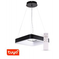 CASACU HL SQ 32W/48W/60W, SMART Závěsné svítidlo, těleso kov, povrch bílá/černá, dif plast opál, LED 32W/48W/60W, smart TUYA WIFI, dálk ovladačem (součástí) CCT nast teplota teplá 3000K - denní 6000K, stmív.,230V, IP20, rozměry dle typu.