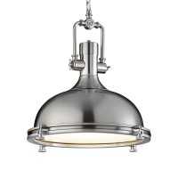 RETRO 02 60W E27 Závěsné svítidlo, materiál kov, porch vnější nikl mat, měděná mat, sklo opál, kovové aplikace, pro žárovku 1x60W, E27, 230V, IP20, tř.1, d=390mm, závěsný řetěz l=1600mm, lze zkrátit.