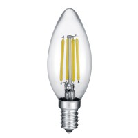 LED žárovka E14 SVÍČKOVÁ ČIRÁ C35 4W 400LM Světelný zdroj, retro žárovka, svíčková, sklo čiré, LED 4W, E14, 400lm/svítí cca jako 20W žárovka, teplá 3000K, Ra80, 230V, střední životnost 10.000 hod, 10.000 zap/vyp, d=35mm, l=100mm