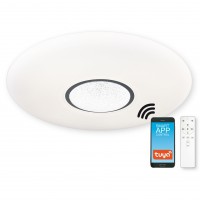 EXPRES R 60W CCT Stropní svítidlo, základna kov, bílá, difuzor plast opál, třp efekt, LED 36W/3600lm, 60W/600lm, ovl smart telefon Tuya, WiFi, stmívatelné, nastavitelná teplota CCT teplá 3000K-denní 6500K, 230V, IP20, rozměry dle typu