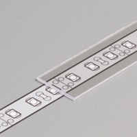 difuzor pro LED pásek nasouvací MALÝ Nasouvací difuzor k profilu pro LED pásky, materiál polykarbonát PC/PP, povrch transparentní/matný/opál, rozměry 15,2x0,8x2000mm
