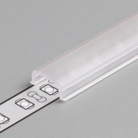 DCI 11x4,9mm Difuzor k profilu pro LED pásky nacvakávací, hranatý, materiál polykarbonát PC, povrch matný/opál, rozměry 11x4,9mm