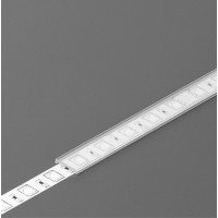DNC2 10,2x2mm Nasouvací difuzor k profilu pro LED pásky, materiál plast PMMA, povrch transparentní/opál, rozměry 10,2x2mm, délka dle typu.