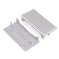BARTIAS koncovka Koncovka profilu pro LED pásky bez otvoru, materiál ABS, povrch bílá/černá/stříbrná/šedá, rozměry 53x28x10mm