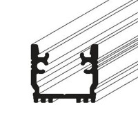 FALLO PROFIL DO PODLAHY, 15,8x13,7mm Podlahový pochozí LED profil pro LED pásky, materiál hliník, povrch elox šedostříbrný mat, max šířka LED pásků 12mm, IK08, rozměry 15,8x13,7mm, délka dle typu