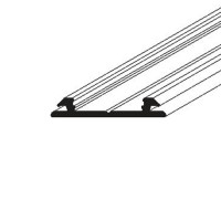 PIA PROFIL 20x3mm Přisazený, obloukový profil pro LED pásky, materiál hliník, povrch surový/bílý/elox šedostříbrný mat/černý, max šířka LED pásků 12mm, rozměry 20x3,3mm, délka dle typu