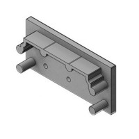 NUPHAR koncovka PROFILU 04 Koncovka profilu pro LED pásky bez otvoru, obdélníková, materiál ABS, povrch bílá/stříbrná/šedá, 2ks v balení, rozměry 33,4x15,9x7mm