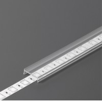 DNC3 15,3x4mm Nasouvací difuzor k profilu pro LED pásky, materiál plast PMMA, povrch transparentní/opál/černá mat, rozměry 15,3x4mm, délka dle typu.