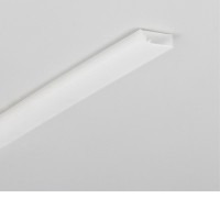 SL 13x16,5 Přisazený profil pro LED pásky, materiál plast PC, povrch bílá,  max šířka LED pásku š=8mm, rozměry 13x16,5mm, délka dle typu.