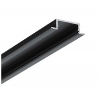 PROTL profil 25x7,4 Vestavný, profil pro LED pásky, materiál hliník, povrch surový/bílý/elox šedostříbrný mat/černý, max šířka LED pásků 14mm, rozměry 25x7,4mm, délka dle typu