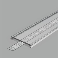 DCC9 30,3x4,3mm Difuzor k profilu pro LED pásky nacvakávací, materiál PMMA, povrch transparentní/opál/černá, rozměry 30,3x4,3mm