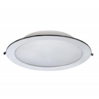 SATURNO 19-OP Vestavné svítidlo kruhové, těleso hliník, povrch bílá, difuzor plast opál mat, LED 26W, teplá 3000K, neutrální 4000K, denní 5000K, 700mA/~37V/čip, 2050lm/svítí cca jako 110W žárovka, Ra80, IP20, d=190mm, h=61mm