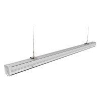 TRUNK LED 50W POČÁTEČNÍ PRO SPOJOVÁNÍ DO ŘAD Stropní, závěsné/přisazené svítidlo počáteční, pro spojování do řad, těleso kov, povrch bílá, difuzor plast, LED 50W, neutrální 4000K, 8000lm, Ra80, stmívatelné, vyzař. úhel 90°/120°/2x asymetr, 230V, IP20, tř.1, l=1500mm 71x78mm