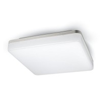 NEBEL SQ IP44 Stropní přisazené svítidlo, čtvercové, základna kov, povrch bílá, difuzor plast opál, LED 15W/25W, teplá 3000K, nebo neutrální 4000K, nebo denní 6400K, Ra80, 230V, do koupelny IP44, rozměry dle typu