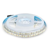 LED pásek 120LED/m, 20W/m, 2000lm/m, 100lm/W, 12V LED pásek, těleso plast, povrch bílá, 120LED/m, 20W/m, neutrální 4000K, 2000lm/m, vyzařovací úhel 120°, Ra80, 12V, dělení po 25mm, rozměry w=10mm, l=5000mm, cena za 1m