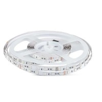 LED pásek 60LED/m, 10W/m, 830lm/m, 24V LED pásek, těleso plast, povrch bílá, 60LED/m,10W/m, teplá 3000K, nebo neutrální 4000K, 830lm/m, vyzařovací úhel 120°, Ra80, 24V, dělení po 50mm, rozměry w=10mm, l=5000mm, cena za 1m