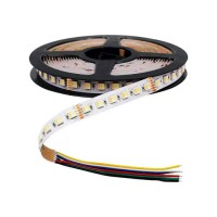 LED pásek RGBW CCT 60LED/m, 14W/m, 24V gel LED pásek RGBW CCT - červená, zelená, modrá, nastavitelná teplota CCT bílá teplá 3000K až denní 6400K, 60LED/m, 14W/m, 1400lm/m, Ra80, 24V,  rozteč LED 17mm, dělení po 50mm, rozměry w=12mm, l=5000mm, gelová zálivka, cena za 1m