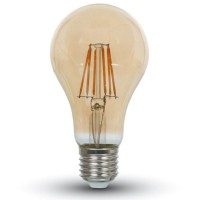 LED žárovka E27 8W/10W 900LM/720LM LED žárovka, těleso kov šedostříbrná, krycí sklo kouř, LED 8W/10W, teplá 2200K, 720lm/900lm, E27, A67, 230V, tř.1, rozměry d=67mm, h=123mm