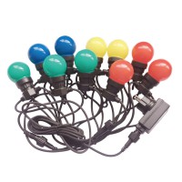 LED ŘETĚZ 10X0,5W RGBW LED řetěz, materiál plast, povrch černá, LED 10x0,5W, RGB+W, 230V, IP40, tř.1, rozměry l=5000mm