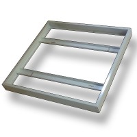 MR122 Rrám pro LED panel 60x60 Montážní rám, pro stropní instalaci LED panelů, materiál hliník, povrch bílá, rozměr rámu 603x603x50mm, dodáván v celku