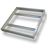 Rám LED panel 600x600x50mm v celku Montážní rám, pro přisazenou instalaci LED panelů rozměru 595x595mm, materiál hliník, povrch bílá, rozměr rámu 603x603x50mm, dodáván v celku