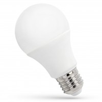 LED 9W, E27, A60 Světelný zdroj LED žárovka, základna hliník, povrch bílá, difuzor plast opál opál, LED 9W, E27, A60, teplá 3000K, neutrální 4000K, vyzař. 270°, živostnost 25.000h, 230V, d=60mm, l=117mm