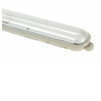FRAGOR 20W/38W/52W, HF SENZOR Stropní průmyslové prachotěsné svítidlo, HF senzor pohybu, čas 10s-5min,  těleso plast šedá, dif plast opál, LED 20W/38W/52W, neutrální 4000K/denní 6000K, vyzař. úhel 120°, Ra80, 230V, IP65, IK10, tř.1, rozměry dle typu.