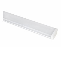 FRAGOR 40W Stropní průmyslové prachotěsné svítidlo, spojovatelné do linií, těleso plast bílá, dif plast bílá, LED 40W, neutrální 4000K, vyzař. úhel 100°, Ra80, 230V, IP44, IK10, tř.1, rozměry 114x59mm, l=1200mm.