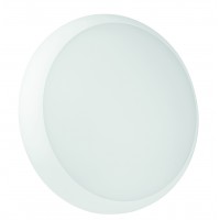 FORFICE 18W CCT HF SENZOR Venkovní stropní svítidlo, HF senzor pohybu, těleso plast bílá, difuzor plast opál, LED 18W, 2400lm, přepín. teplota CCT teplá 2700K-neutrální 4000K-denní 6000K, Ra80, 230V, IP65, tř.2, rozměry d=330mm, h=79mm.