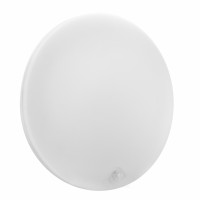 FORFICE PIR, LED 18W, IP54 Venkovní přisazené svítidlo, PIR  senzor pohybu záběr 120°, soumrak 25lx, čas 20-90s základna kov, bílá, difuzor plast opál, LED 18W, 1800lm, teplá 3000K/neutrální 4000K, Ra80, 230V, IP54, rozměry d=300mm, h=60mm