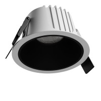 JONES LED 10W, 6W-20W, 14W-27W, IP44 Podhledové svítidlo, těleso hliník, povrch bílá, vnitřní černá, LED 10W, přepínatelný příkon 6W-20W, 14W-27W, teplá 3000K/neutrální 4000K, vyzař úhel 40°, UGR<19, Ra90+, 230V, do koupelny IP44, rozměry dle typu