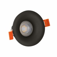 FORNAX R 1x10W, GU10 Podhledové svítidlo, kruhové, základna hliník, povrch černá, pro žárovku 1x10W, GU10, 230V, IP20, tř.2, rozměry d=85mm, h=35mm.