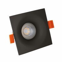 FORNAX SQ 1x10W, GU10 Podhledové svítidlo, čtvercové, základna hliník, povrch černá, pro žárovku 1x10W, GU10, 230V, IP20, tř.2, rozměry 85x85x35mm.