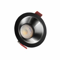 BIAME BI 1x10W GU10 Stropní podhledové bodové svítidlo, těleso hliník,  rámeček bílá/černá, reflektor černá/stříbrná, pro žárovku 1x10W, GU10, 250V, IP20, tř.2, rozměry d=85mm, h= 50mm.