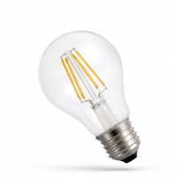 LED žárovka čirá E27 3,8W/6,8W A60 Světelný zdroj, žárovka hrušková, sklo čiré, LED 3,8W/806lm, 6,8W/1450lm, E27, A60, teplá 3000K/neutrální 4000K/denní 6000K, 230V, rozměry d=60mm, l=106mm