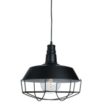 GRUVIERA PENDANT 1X40W E27 Závěsné svítidlo, základna kov, povrch lak černá mat, stínítko kov, povrch lak černá mat, pro žárovku 1x40W, E27, 230V, IP20, tř.1. rozměry těleso d=360mm h=350mm, včetně závěsu l=1200mm, lze zkrátit