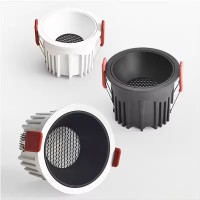 HC03, LED 18W, CCT, TUYA Podhledové svítidlo, těleso hliník, povrch čená, nebo bílá, honeycomb, LED 18W,TUYA Zigbee, stmívatelné, CCT nast teplota teplá 3000K - denní 6000K, Ra80, 230V, IP20, d=105mm, h=77mm