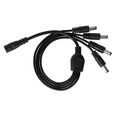 ROZBOČOVACÍ KABEL 1/4 5,5X2,1MM Kabel rozbočovací konektor 5,5x2,1mm 1/4, 1x samice / 4x samec, pro napájení LED osvětlení