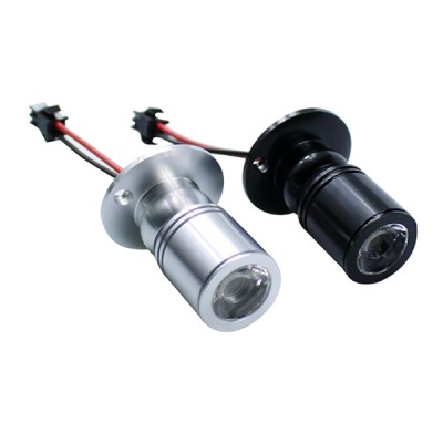 KABINET SPOT LED 3W Bodové svítidlo, nastavitelný směr svícení +-20°, těleso hliník, povrch černá, LED 3W, neutrální 4000K, 270lm, vyzařovací úhel 120°, Ra65, trafo 230V na kabelu, IP20 d=30mm, l=41mm