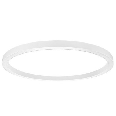 CIRCUM THIN stropní Stropní přisazené svítidlo z hliníkového profilu tvar prstenec, povrch bílá, difuzor opál, LED 52W, 7560lm, teplá 3000K, Ra80, ,230V, IP20, 1220x75x70mm