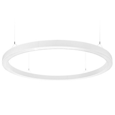 CIRCUM THIN závěsné Závěsné svítidlo z hliníkového profilu tvar prstenec, povrch bílá, difuzor opál, LED 106W, 13200lm, neutr 4000K, stmív DALI, 230V, IP20, 2000x75x70mm, vč. lank záv l=2000m, lze zkr. nap kab SAMOST