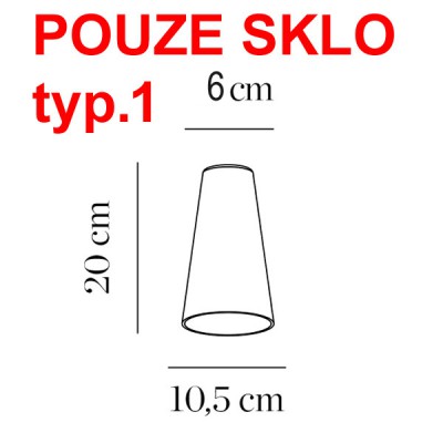 KOPELO SKLO TYP1 Stínítko typ.1 pro svítidlo KOPELO, materiál foukané sklo