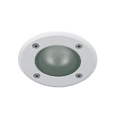PERTY-02 Vestavné stropní svítidlo kruhové bodové, těleso hliník, rámeček hliník, povrch bílá/šedostříbrná, difuzor sklo mat, pro žárovku 1x35W, GU10 ES50, 230V, IP68, IK09, d=120mm, h= 117mm, symbol "F" montáž na hořlavý podklad