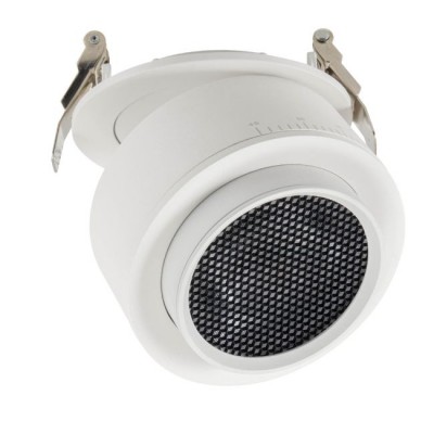 LIBERI BI R 15W Podhledové bodové svítidlo, výklopné +-90°,  těleso kov, povrch bílá, LED 15W, 1540lm, teplá 3000K, ZOOM nastavitelný vyzař. úhel 15°-45°, Ra90, 230V, IP40, tř.2, rozměry d=80mm, h=40mm.