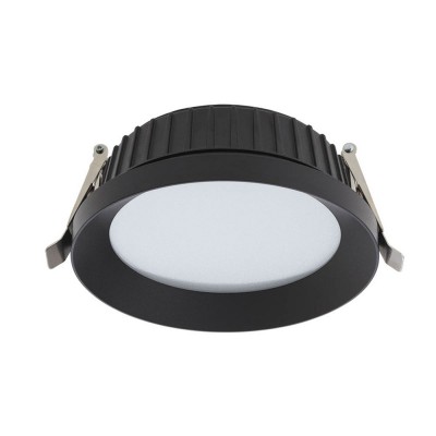 ROTANSA Stropní, vestavné, svítidlo, materiál hliník, povrch černá, difuzor polykarbonát opál, LED 40W, 2799lm, teplá 3000K, Ra80, 900mA, do koupelny IP54, tř.3, d=220mm, h=78mm, trafo samostatně