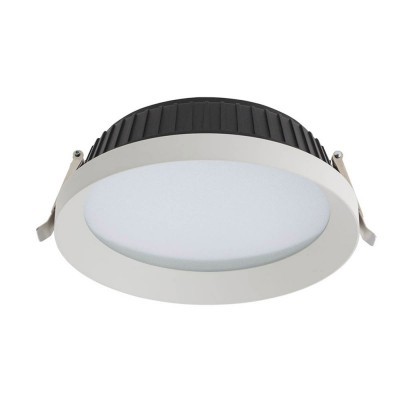 ROTANSA Stropní, vestavné, svítidlo, materiál hliník, povrch bílá, difuzor polykarbonát opál, LED 40W, 2994lm, neutrální 4000K, Ra80, 900mA, do koupelny IP54, tř.3, d=220mm, h=78mm, trafo samostatně