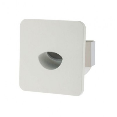 JONZ WL 3W Vestavné svítidlo do stěny, těleso hliník, povrch bílá, LED 3W, neutrální 4000K, 190lm, vyzař. úhel 70°, Ra95, 230V, IP20, rozměry 45x45x37mm, svítí dolů.
